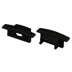 Заглушка LINE-2308-F BLACK с отверстием (пластик) Arlight 040320