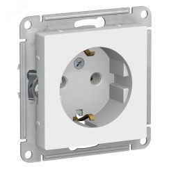 Розетка ATLASDESIGN с заземлением 16А механизм белый SE (Systeme) ATN000143