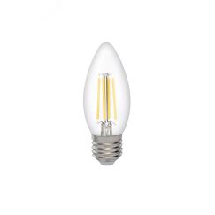 Лампа сетодиодная декоративная LED 8w E27 3000K свеча прозрачная филамент 230/50 JazzWay 5020726