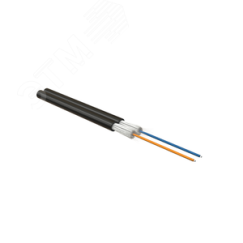 Кабель волоконно-оптический 50/125 (OM2) многомодовый. 2 волокна. duplex. zip-cord. плотное буферное покрытие (tight buffer) 3 мм. для внутренней прок Hyperline FO-D3-IN-50-2-HFLTx-BK