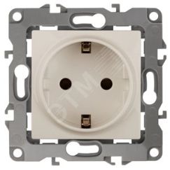 Розетка 2P+E Schuko, 16A-250В, б.л., Эра12, слоновая кость, 12-2001-02 ЭРА Б0014682