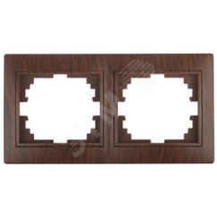 Рамка на 2 поста гор., СУ, Plano, венге, 1-502-10 ЭРА Б0030096