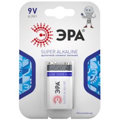 Батарейка 6LR61-1BL SUPER Alkaline (12/96/5760) ЭРА C0038445