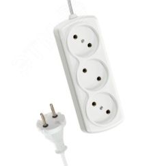 Удлинитель КОСМОС 6А 3 гн ШВВП 2*0,75 3м КОСМОС YKsm3m-3g(6A)E