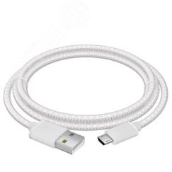 Кабель Micro USB, 0.5 м., белый-розовый, быстрая зарядка Greenconnect GCR-54449