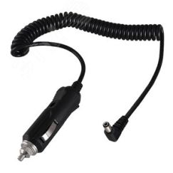 Автозарядка с индикатором, разъем 1.4х3.4, АЗУ, шнур спираль 1.5 м, REXANT 16-0235