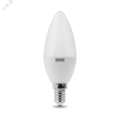 Лампа светодиодная LED 8 Вт 520 лм 3000К AC180-240В E14 свеча теплая  Elementary Gauss Gauss 33118