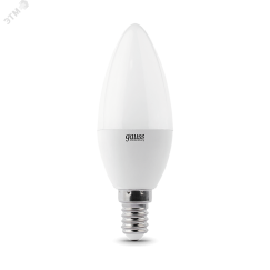 Лампа светодиодная LED 8 Вт 560 лм 6500К AC180-240В E14 свеча холодная Elementary Gauss 33138