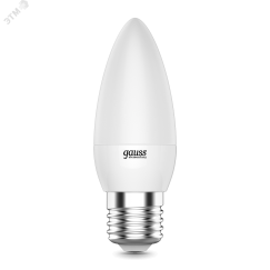 Лампа светодиодная LED 8 Вт 540 лм 4100К AC180-240В E27 свеча нейтральный Elementary Gauss 33228