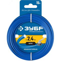 Леска для триммера КРУГ 2.4 мм 15 м Профессионал ЗУБР 71010-2.4