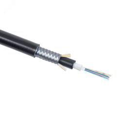Кабель волоконно-оптический 50/125 (OM4) многомодовый, 4 волокна, loose tube, бронированный стальной лентой, для внешней прокладки (-50C ~ +70), PE, ч Cabeus CLT-A-7-01X04-Z-PE-ARM-PE-DD-OUT-40