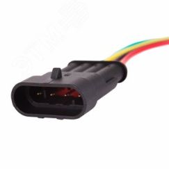 DJ7031-1.5-11 автомобильный разъем штекер с проводом 20 см (3-контактный), REXANT 16-0303-9
