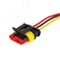 DJ7031-1.5-21 автомобильный разъем гнездо с проводом 20 см (3-контактный), REXANT 16-0313-9