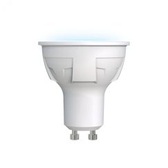 Лампа светодиодная LED 6вт 175-250В Форма JCDR матовый 500Лм GU10 4000К ЯРКАЯ Uniel UL-00002421