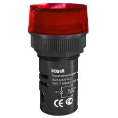 Лампа ADDS 22мм красная LED 24В SE (Dekraft) 25066DEK