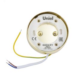 GX53/FT GOLD 10 PROM Светильник накладной. В составе набора из 10шт Корпус золото. Картон. TM Uniel GX53FTGOLD10PROM