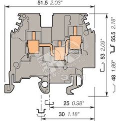 Клемма винтовая M4/6.3A 4мм.кв TE Connectivity ОУЭО ENT1SNA115468R2000