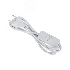 Шнур сетевой с выключателем 2х0,75 мм, 1,8 м белый REXANT 11-1133