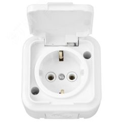 Беларусь Розетка наружная с заземлением IP44 БелТИЗ РА16-297