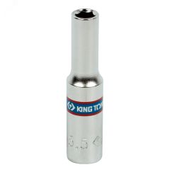 Головка торцевая глубокая шестигранная 1/4', 5,5 мм King Tony 223555M