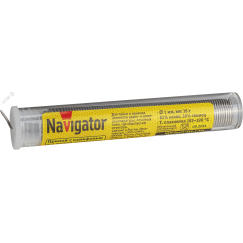 Припой 93 105 NEM-Pos01-61K-1-F16 (ПОС-61, колба, 1 мм, 16 гр) Navigator Group 93105