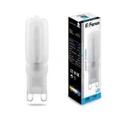 Лампа светодиодная LED 7вт 230в G9 дневной капсульная FERON LB-431
