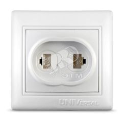 Розетка Севиль компьютерная + TF белая Универсал C0052