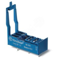 Розетка для монтажа на плате для реле 46.61, в комплекте пластиковая клипса FINDER 97.11