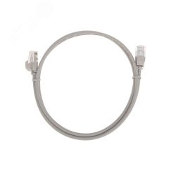 Патч-корд U/UTP CAT 6A (10G), RJ45-RJ45, 28AWG, LSZH, серый, 1м, REXANT 02-0380-1