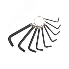 Набор ключей имбусовых TORX T10-T50, CrV, 9 шт., оксидированные, на кольце Kranz KR-12-5203