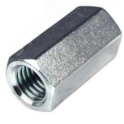 Гайка DIN 6334 М20 6 ZN шестигранная удлиненная (переходная, соединительная) ПроТек ГМ206Ц6334