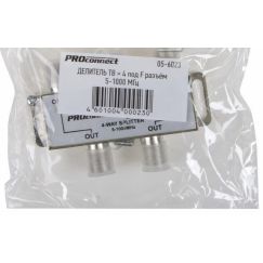 Делитель ТВ х 4 под F разъём 5-1000 МГц PROCONNECT REXANT 05-6023