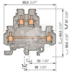 Клемма винтовая MA2.5/5 D2 2.5 мм.кв TE Connectivity ОУЭО ENT1SNA115490R1300