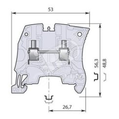 Клемма винтовая ZS6-GN 6мм.кв. зеленая TE Connectivity ОУЭО 1SNK506061R0000