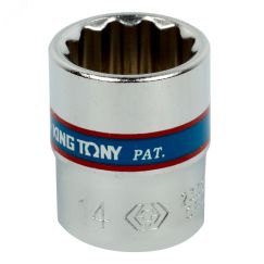 Головка торцевая стандартная двенадцатигранная 1/4', 14 мм King Tony 233014M