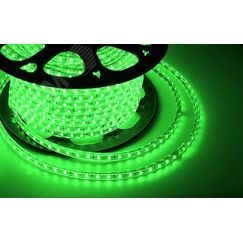 Лента LED герметичная в силиконовой оболочке 220В 13х8мм IP65 SMD 5050 60 диодов/метр зеленый (бухта 50м) Neon-Night 142-104
