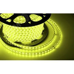 Лента LED герметичная в силиконовой оболочке 220В 10х7мм IP65 SMd3528 60 диодов/метр желтый (бухта 100м) Neon-Night 142-602