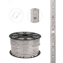 Лента LED герметичная в силиконовой оболочке 220В 13х8мм IP65 SMd5050 60 диодов/метр желтый (бухта 50м) Neon-Night 142-102
