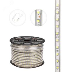 Лента LED уличная герметичная в силиконовой оболочке 220В 13х8мм IP67 SMd5050 60 диодов/метр белый (бухта 50м) Neon-Night 142-105