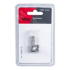 Переходник 1/8''M на елочку 8мм с обжимным кольцом 11x13мм блистер 1 шт. Fubag 180267 B