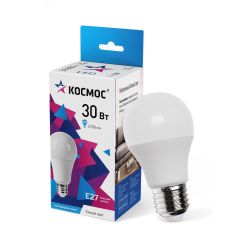 Лампа светодиодная LED 30Вт 220В Е27 D70х136 4500К белый A70 КОСМОС LkecLED30wA70E2745