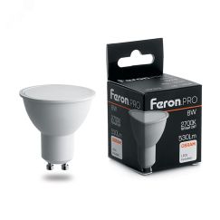 Лампа светодиодная LED 8вт 230в GU10 теплый Feron.PRO FERON LB-1608
