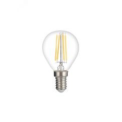 Лампа сетодиодная декоративная LED 6w E14 4000K шар прозрачный филамент 230/50 JazzWay 5021037
