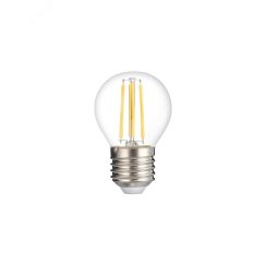 Лампа сетодиодная декоративная LED 6w E27 4000K шар прозрачный филамент 230/50 Jazzway JazzWay 5021068