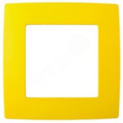 Рамка на 1 пост, Эра12, жёлтый, 12-5001-21 ЭРА Б0019386