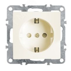 Розетка одноместная (механизм) с/з,с защитной шторкой,250В, 16А,  серия Эрна, слоновая кость Stekker STEKKER PST16-9110-02 39328