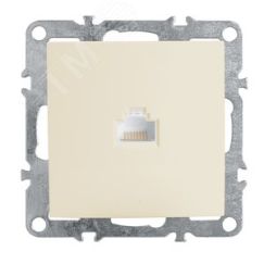 Розетка компьютерная одноместная (механизм) RJ-45, серия Эрна, слоновая кость, Stekker STEKKER PST00-9107-02 39325