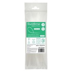 Стяжка кабельная MultiSet 150х3.6 Белая (100шт) SE (Systeme) IMT15036W
