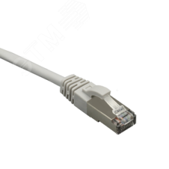 Патч-корд FTP 6 4x2 24AWG (7x0.2mm) Cu LSZH серый 0,3м СУПР 10-0712
