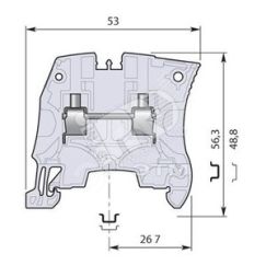 Клемма винтовая 10мм.кв. синяя ZS10 TE Connectivity ОУЭО 1SNK508020R0000